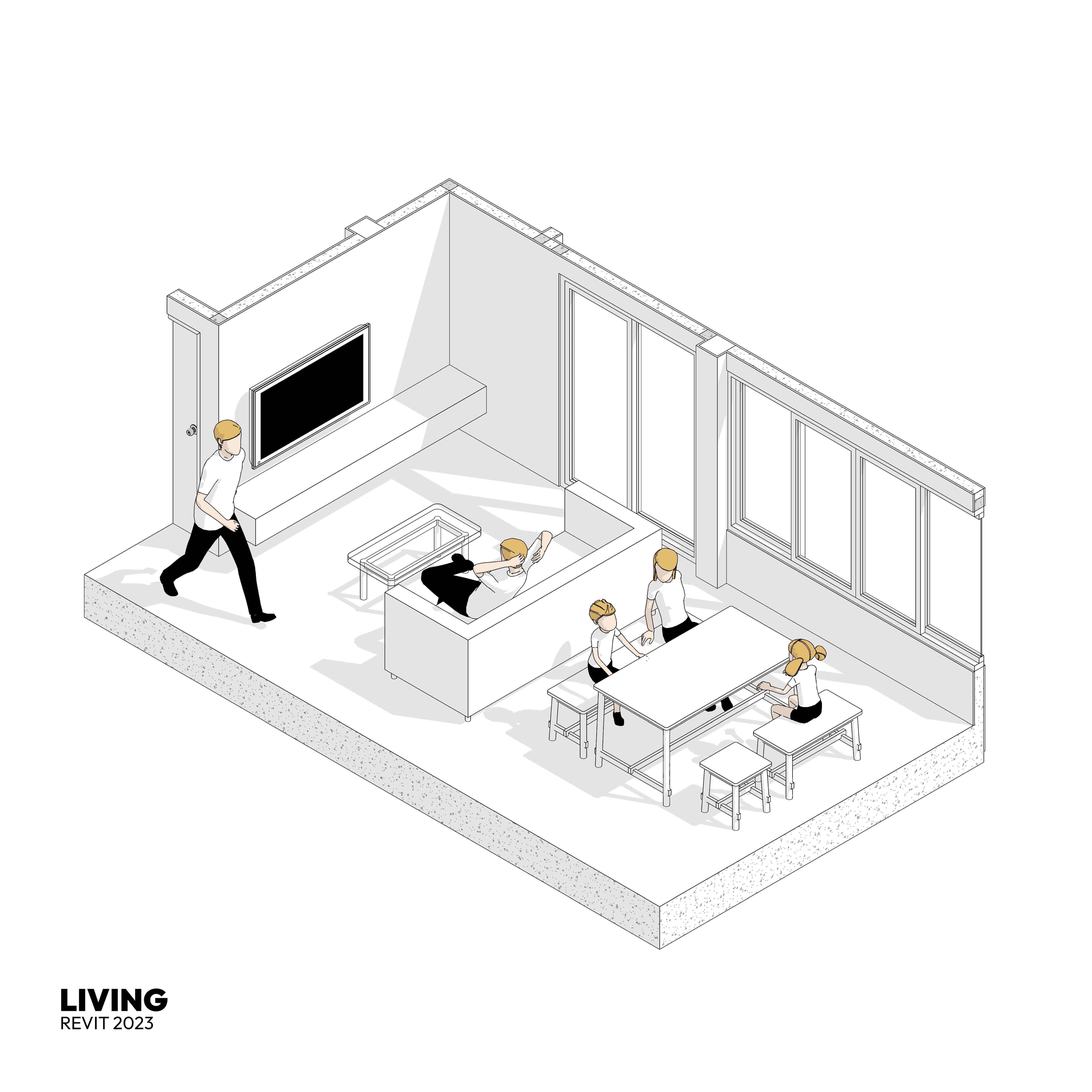 ฉากห้องนั่งเล่นจาก House Project พร้อม RSBFIGURE