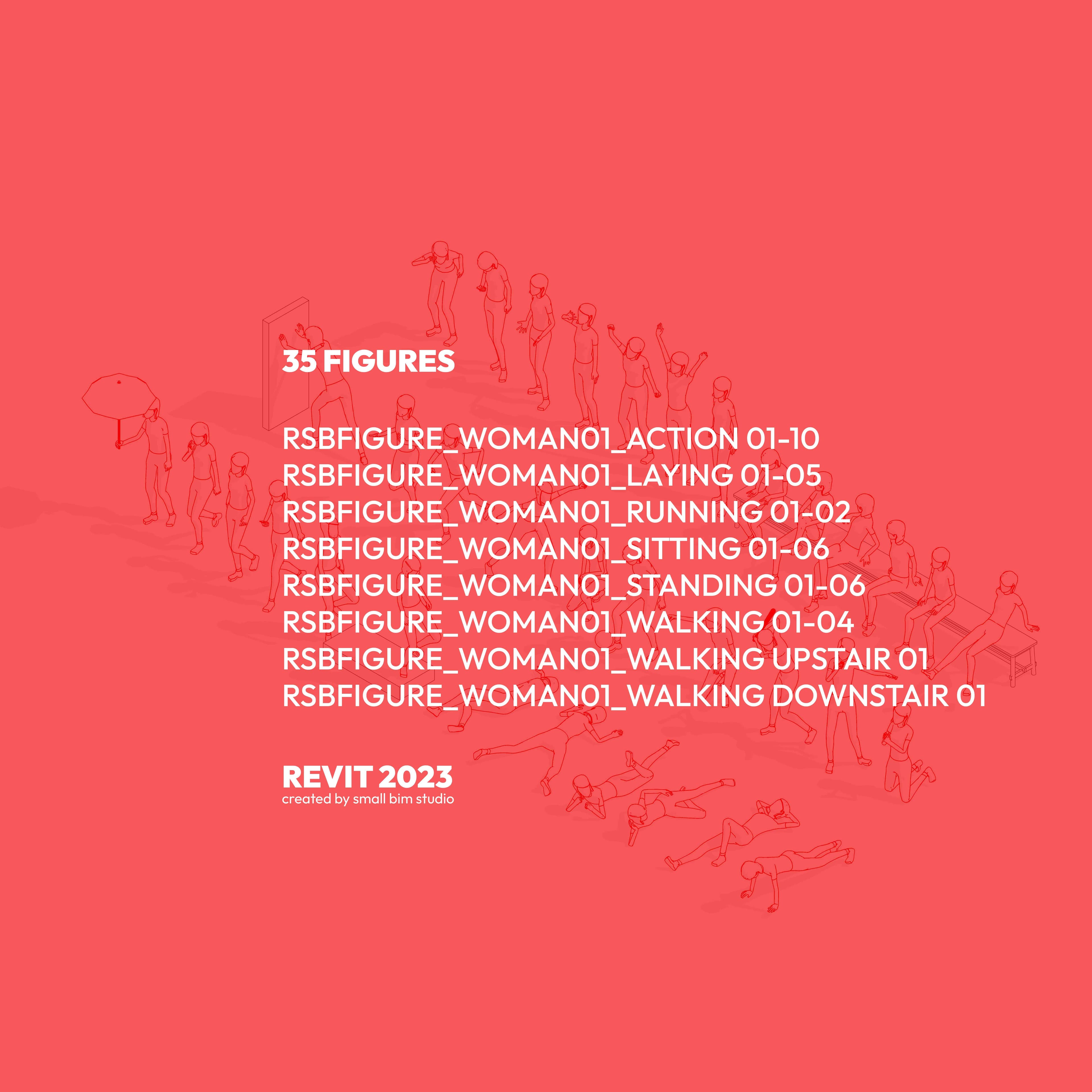 รายชื่อ Revit Family ทั้ง 35 ชิ้นในคอลเลกชัน